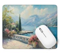 Alfombrilla Ratón Gaming 42 x 35 cm, Mouse Pad Lago con Impermeable y Antideslizante, Accesorios Alfombrilla de Ratón Montaña Mejora la Precisión y Velocidad, Oficina Casa, Regalo de Mujeres p1j-496