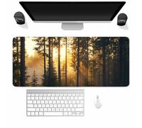 Alfombrilla Ratón Gaming 700x300x3mm Natural, Alfombrilla Escritorio | Alfombrilla de Ratón Antideslizante Bosque, Bordes Cosidos de Precisión, Mousepad XXL para Oficina,Estudio,Juegos