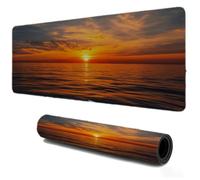 Alfombrilla Ratón Gaming 800x400, Mejora Velocidad y Precisión, Puesta del Sol Mar Mouse Pad Antideslizante, Alfombrillas Raton de Oficina y Casa, Accesorio Gaming para Ordenador Ratón Teclado S-305
