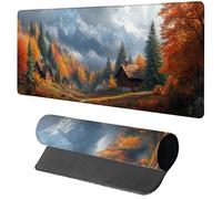 Alfombrilla Ratón Gaming 800x400x3mm Cottagea, Alfombrilla Escritorio XXL Paisaje, Protector Escritorio con Base de Goma Antideslizante, Mouse Pad con Bordes Cosidos, Desk Mat para PC Oficina 9-3282