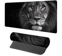 Alfombrilla Ratón Gaming 800x400x3mm LeóN, Alfombrilla Escritorio XXL Animal, Protector Escritorio con Base de Goma Antideslizante, Mouse Pad con Bordes Cosidos, Desk Mat para Gamer, Oficina PC W-6299