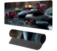 Alfombrilla Ratón Gaming 800x400x3mm Vista, Alfombrilla Escritorio XXL Flor, Protector Escritorio con Base de Goma Antideslizante, Mouse Pad con Bordes Cosidos, Desk Mat para Gamer, Oficina, PC 1-4826