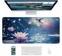 Alfombrilla Ratón Gaming Azul, Alfombrilla Ratón XXL 1600x800x3mm, Mouse Pad con Bordes cosidos, Tapete Escritorio con Base de Goma Antideslizantek, Accesorios Gaming, Regalo Mujer, PáJaro 4-4517