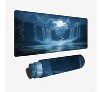 Alfombrilla Ratón Gaming Caer Alfombrilla Ratón XXL 47.2 x 15.7 Inch, Luna Impermeable Mouse Pad Mejora La Precisión y La Velocidad, Base de Goma Antideslizante, Mousepad para PC, Oficina, Model 281