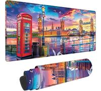 Alfombrilla Ratón Gaming, Grande Alfombrilla Ratón XXL 800 x 400 x 4 mm, Rosa Mouse Pad Paisaje Protector Escritorio Bordes Cosidos Diseño, Gaming Mousepad Mejora La Precisión y La Velocidad w-1914