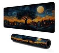 Alfombrilla Ratón Gaming Grande XXL 1000x500, Mejora la Velocidad y la Precisión, Luna Pueblo Mouse Pad Antideslizante, Alfombrillas Raton de Oficina y Casa, Accesorio Gaming para Ratón Teclado S-476