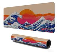 Alfombrilla Ratón Gaming Grande XXL 1000x500, Mejora la Velocidad y la Precisión, Puesta del Sol Ola del mar Mouse Pad Antideslizante, Alfombrillas Raton de Oficina y Casa, Accesorio Gaming S-307