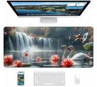 Alfombrilla Ratón Gaming Gris, Alfombrilla Ratón XXL 700x300x3mm, Mouse Pad con Bordes cosidos, Tapete Escritorio con Base de Goma Antideslizantek, Accesorios Gaming, Regalo Mujer, Ganso 8-9599