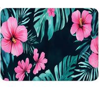 Alfombrilla Ratón Gaming, Hojas Mouse Pad con Bordes Cosidos, Base de Goma Antideslizante Alfombrilla de Ratón, Mejora la Velocidad, Mousepad para Oficina, Regalos (300 x 350 x 3 mm Flor (4)) qw-481