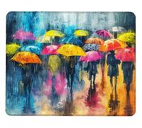 Alfombrilla Ratón Gaming Mouse Pad Llueve. Mousepad con Bordes Cosidos, Impermeable, Antideslizante Alfombrilla Raton Mejora Precisión y la Velocidad, para Juegos Oficina Regalos 360x300mm Y0-822