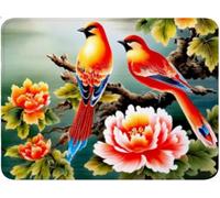 Alfombrilla Ratón Gaming, pájaro Mouse Pad con Bordes Cosidos, Base de Goma Antideslizante Alfombrilla de Ratón, Mejora la Precisión, Mousepad para Oficina, Regalos (150x300x3mm Flor (4)) qw-322