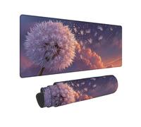 Alfombrilla Ratón Gaming PúRpura 600 x300 x 3MM, Mouse Pad XXL Lavable, Alfombrilla Raton Ordenador, Mousepad Diente De LeóN con Base de Goma Antideslizante, Oficina Accesorios, para Gamer -2510355