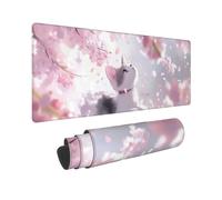Alfombrilla Ratón Gaming XXL 1400x600mm Alfombrilla de ratón Grande, Lindo Gato Mouse Pad XXL, con Bordes Cosidos y Base de Goma Antideslizante Mousepad Gaming, para PC, Jugadores, Oficina, P9553