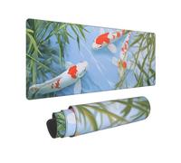 Alfombrilla Ratón Gaming XXL 1400x700mm Alfombrilla de ratón Grande, pez Rojo Mouse Pad XXL, con Bordes Cosidos y Base de Goma Antideslizante Mousepad Gaming, para PC, Jugadores, Oficina, P12424