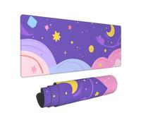 Alfombrilla Ratón Gaming XXL 1500x800mm Alfombrilla de ratón Grande, Nube púrpura Mouse Pad XXL, con Bordes Cosidos y Base de Goma Antideslizante Mousepad Gaming, para PC, Jugadores, Oficina, P9062