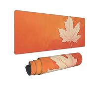 Alfombrilla Ratón Gaming XXL 1600x800mm Alfombrilla de ratón Grande, Hojas Rojas Mouse Pad XXL, con Bordes Cosidos y Base de Goma Antideslizante Mousepad Gaming, para PC, Jugadores, Oficina, P7448