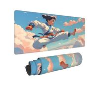 Alfombrilla Ratón Gaming XXL 600x400mm Alfombrilla de ratón Grande, Chica de Taekwondo Mouse Pad XXL, con Bordes Cosidos y Base de Goma Antideslizante Mousepad Gaming, para PC, Oficina, P8728