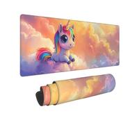 Alfombrilla Ratón Gaming XXL 900x500mm Alfombrilla de ratón Grande, Lindo unicornio Mouse Pad XXL, con Bordes Cosidos y Base de Goma Antideslizante Mousepad Gaming, para PC, Jugadores, Oficina, P13217
