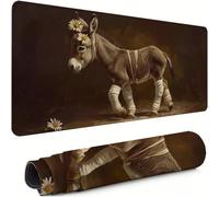 Alfombrilla Ratón Gaming XXL, Alfombrilla Escritorio 1200x600x3mm Burro Protector Escritorio Mejora La Precisión y La Velocidad con Base de Goma Antideslizante y Bordes Cosidos, Gamer, Negro xg-488