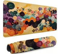 Alfombrilla Ratón Gaming XXL, Alfombrilla Escritorio 800x300x3mm Abstracto Protector Escritorio Mejora La Precisión y La Velocidad con Base de Goma Antideslizante, Oficina, Gamer nórdico xg-825