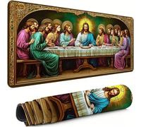 Alfombrilla Ratón Gaming XXL, Alfombrilla Escritorio 800x300x3mm Color Protector Escritorio Mejora La Precisión y La Velocidad con Base de Goma Antideslizante, Oficina, Gamer La última cena xg-878