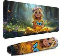 Alfombrilla Ratón Gaming XXL, Alfombrilla Escritorio 800x300x3mm Historietas Protector Escritorio Mejora La Precisión y La Velocidad con Base de Goma Antideslizante, Oficina, Gamer Bosque xg-201