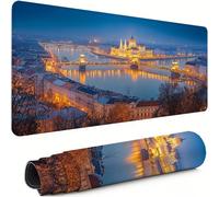 Alfombrilla Ratón Gaming XXL, Alfombrilla Escritorio 800x300x3mm Puente de hierro Protector Escritorio Mejora La Precisión y La Velocidad con Base de Goma Antideslizante, Oficina, Gamer Paisaje xg-863