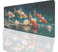 Alfombrilla Ratón Gaming XXL, Gaming Mouse Pad 1000x500x3mm, Protector Escritorio Antideslizante, Alfombrilla de Ratón Pez Mousepad Grande, Tapete Raton para Jugadores de PC Oficina PjY12038 N-U