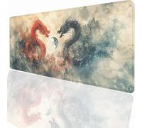 Alfombrilla Ratón Gaming XXL, Gaming Mouse Pad 1000x500x3mm, Protector Escritorio Antideslizante, Alfombrilla de Ratón DragóN Mousepad Grande, Tapete Raton para Jugadores de PC Oficina PjY5230 M-K