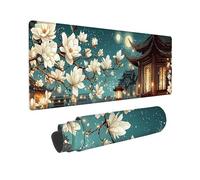 Alfombrilla Ratón Gaming XXL, Gaming Mouse Pad 1200 x 400 mm, Protector Escritorio Antideslizante, Alfombrilla de Ratón Magnolia paisaje, Mousepad Grande, Tapete Raton para Jugadores de PC h-890