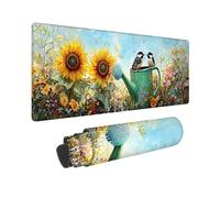Alfombrilla Ratón Gaming XXL, Gaming Mouse Pad 1200 x 400 mm, Protector Escritorio Antideslizante, Alfombrilla de Ratón Ganado de flores, Mousepad Grande, Tapete Raton para Jugadores de PC, R-384