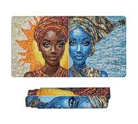 Alfombrilla Ratón Gaming XXL, Gaming Mouse Pad 1200x600mm, Protector Escritorio Antideslizante, Alfombrilla de Ratón Mujeres Africanas, Mousepad Grande, Tapete Raton para Jugadores de PC, Oficina v198