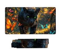 Alfombrilla Ratón Gaming XXL, Gaming Mouse Pad 1200x600mm, Protector Escritorio Antideslizante, Alfombrilla de Ratón Pantera negra, Mousepad Grande, Tapete Raton para Jugadores de PC, Oficina v-317