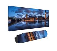 Alfombrilla Ratón Gaming XXL, Gaming Mouse Pad 1400 x 600 mm, Protector Escritorio Antideslizante, Alfombrilla de Ratón Londres Big Ben, Mousepad Grande, Tapete Raton para Jugadores de PC h-515