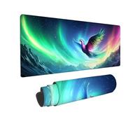 Alfombrilla Ratón Gaming XXL, Gaming Mouse Pad 1400 x 600 mm, Protector Escritorio Antideslizante, Alfombrilla de Ratón Aurora Phoenix, Mousepad Grande, Tapete Raton para Jugadores de PC, Oficina h426