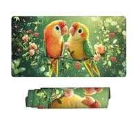 Alfombrilla Ratón Gaming XXL, Gaming Mouse Pad 500x250mm, Protector Escritorio Antideslizante, Alfombrilla de Ratón Pájaro del amor, Mousepad Grande, Tapete Raton para Jugadores de PC, Oficina v-3