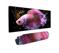 Alfombrilla Ratón Gaming XXL, Gaming Mouse Pad 600 x 300 mm, Protector Escritorio Antideslizante, Alfombrilla de Ratón Pez dorado, Mousepad Grande, Tapete Raton para Jugadores de PC, Oficina h-432