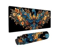 Alfombrilla Ratón Gaming XXL, Gaming Mouse Pad 600 x 300 mm, Protector Escritorio Antideslizante, Alfombrilla de Ratón Phoenix flores, Mousepad Grande, Tapete Raton para Jugadores de PC, Oficina h-230