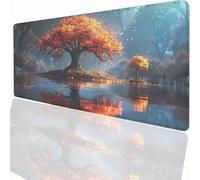 Alfombrilla Ratón Gaming XXL, Gaming Mouse Pad 600x300x3mm, Protector Escritorio Antideslizante, Alfombrilla de Ratón Paisaje Mousepad Grande, Tapete Raton para Jugadores de PC Oficina PjY13192 N-U