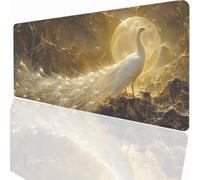 Alfombrilla Ratón Gaming XXL, Gaming Mouse Pad 600x300x3mm, Protector Escritorio Antideslizante, Alfombrilla de Ratón Pavo Real Mousepad Grande, Tapete Raton para Jugadores de PC Oficina PjY11970 N-U