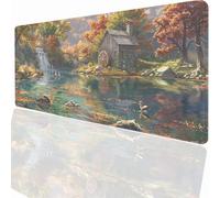 Alfombrilla Ratón Gaming XXL, Gaming Mouse Pad 600x300x3mm, Protector Escritorio Antideslizante, Alfombrilla de Ratón Caer Mousepad Grande, Tapete Raton para Jugadores de PC Oficina PjY8314 N-U