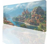Alfombrilla Ratón Gaming XXL, Gaming Mouse Pad 700x400x3mm, Protector Escritorio Antideslizante, Alfombrilla de Ratón Paisaje Mousepad Grande, Tapete Raton para Jugadores de PC Oficina PjY11802 N-U
