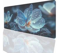 Alfombrilla Ratón Gaming XXL, Gaming Mouse Pad 800x300x3mm, Protector Escritorio Antideslizante, Alfombrilla de Ratón Mariposa Mousepad Grande, Tapete Raton para Jugadores de PC Oficina PjY13750 N-U
