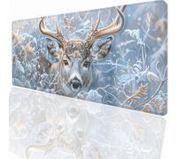 Alfombrilla Ratón Gaming XXL, Gaming Mouse Pad 900x300x3mm, Protector Escritorio Antideslizante, Alfombrilla de Ratón Animal Ciervo Mousepad Grande Tapete Raton Jugadores de PC Oficina LMDT1640