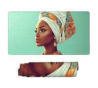 Alfombrilla Ratón Gaming XXL, Gaming Mouse Pad 900x400mm, Protector Escritorio Antideslizante, Alfombrilla de Ratón Mujeres Africanas, Mousepad Grande, Tapete Raton para Jugadores de PC, Oficina v-197