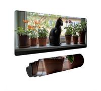 Alfombrilla Ratón Gato Alfombrilla Escritorio Mouse Pad XXL 1200x600 mm Impermeable Mousepad Planta Tapete Escritorio con Base de Goma Antideslizante Desk Mat Protector Mesa Alfombra Raton Regalo K-29