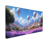 Alfombrilla Ratón Globo, Vista Alfombrilla Escritorio 800x400x3mm, Mouse Pad con Bordes Cosidos, Protector Escritorio XXL Antideslizante, Accesorios Gaming, Desk Mat, para PC, Oficina, Gaming 6-5444