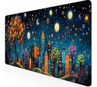 Alfombrilla Ratón Grande Azul Historietas, Alfombrilla Raton Impermeable Antideslizante, Mouse Pad con Base de Goma Bordes Cosidos, Accesorios Gaming, Mousepad para Gamer1200 x 600 x 3MM -z1c09P60