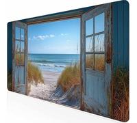 Alfombrilla Ratón Grande Azul Mar, Alfombrilla Raton Impermeable Antideslizante, Mouse Pad con Base de Goma Bordes Cosidos, Accesorios Gaming, Mousepad para Oficina, Gamer, PC 120 x 60 cm -z1c09J11