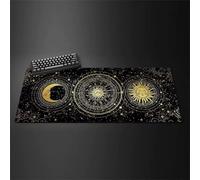 Alfombrilla Ratón Grande Círculo Mágico Sol Luna Alfombrilla de ratón XXL 700x400x2 mm Mouse Pad Gaming Alfombrilla Escritorio con Base de Goma Antideslizante Mejora la precisión y la Velocidad